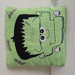 Green Frankenstein 18" Halloween Pillow